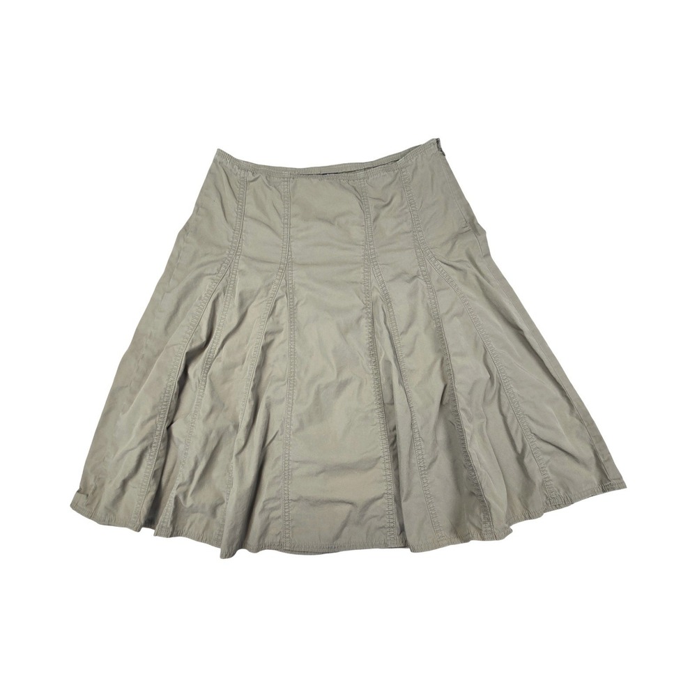Gap Army Green Paneled A-Line Cotton Skirt Utility Cargo Grunge 2010s Dark Zen